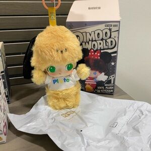 Pluto Plush Keychain with Green Eyes